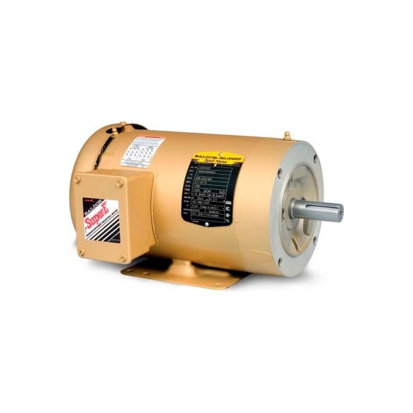 Baldor-Reliance 3-Phase Motor, CEM3611T-5, 3 HP, 1760 RPM, 182TC Frame, C-Face Mount, TEFC, 575 Volts